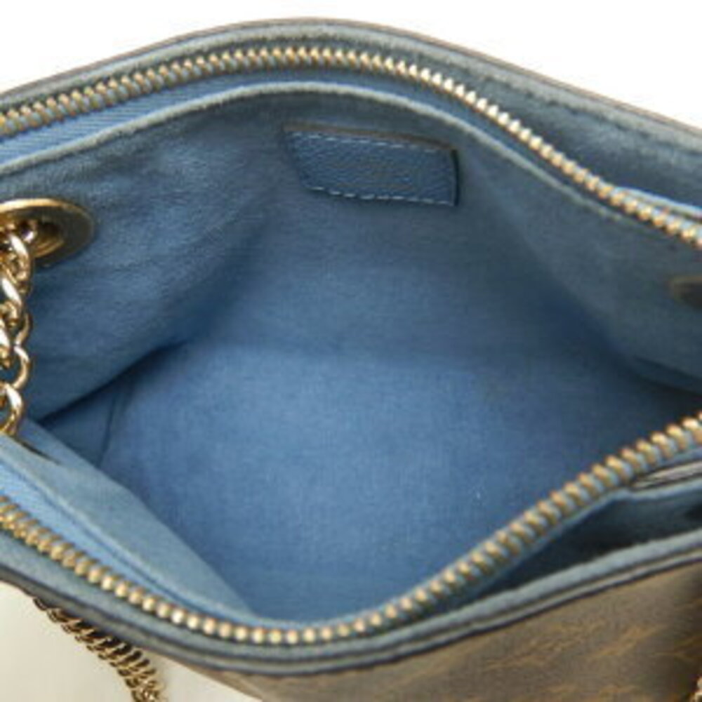 LOUIS VUITTON Monogram Surene Shoulder Bag Brown Blue - Picture 8 of 9